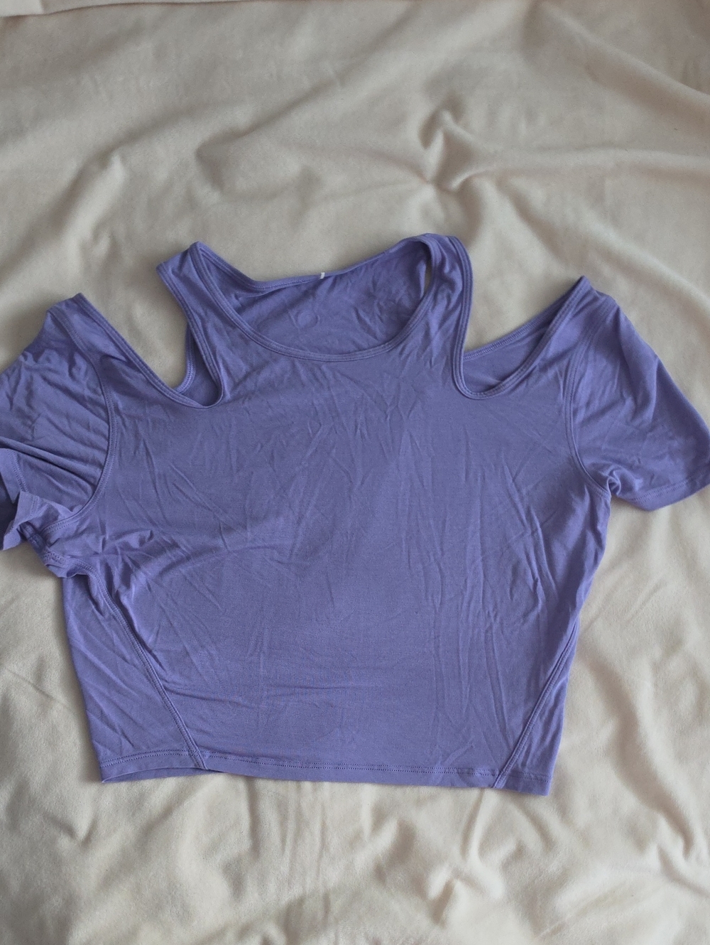 Lululemon Cold-Shoulder Lavender Crop Top - Women